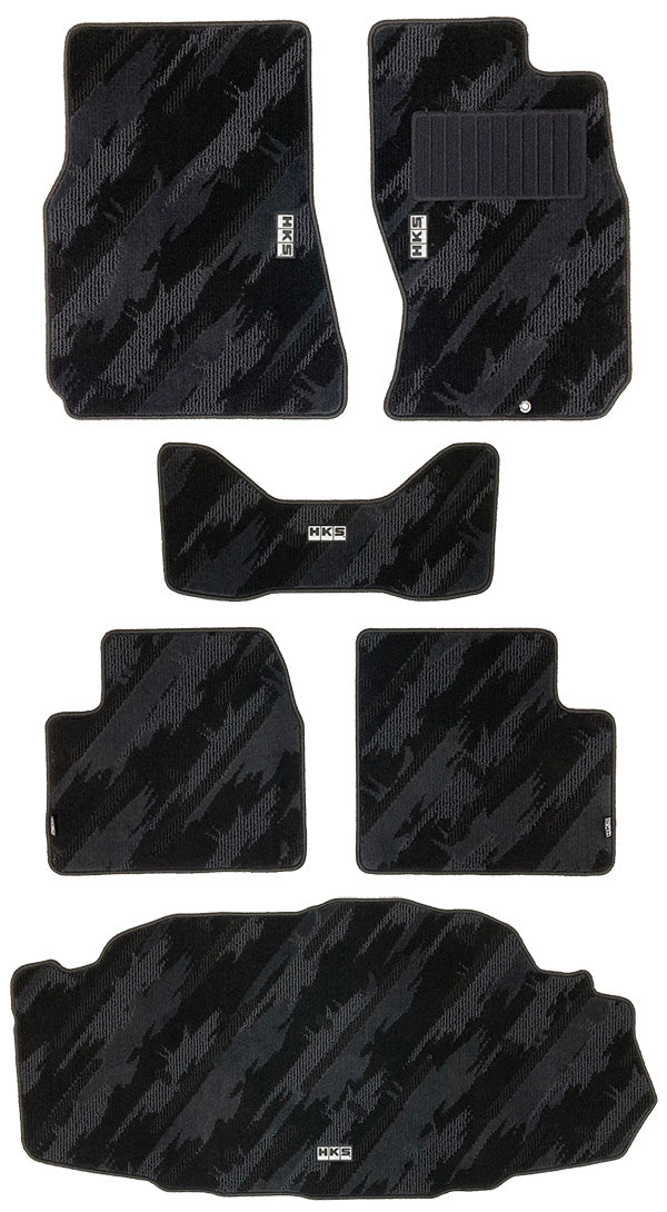 HKS FLOOR AND LUGGAGE MATS OCT RHD SET OF 6 FOR NISSAN SKYLINE GT-R BNR34 53001-AN026