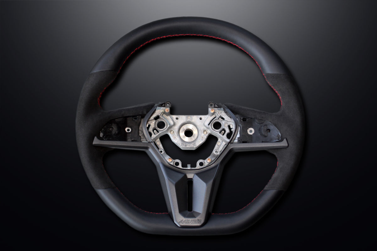 MINE'S LEATHER STEERING WHEEL FOR MY17 AND LATER MODELS FOR NISSAN GT-R R35 MINES-00168