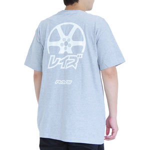 RAYS OFFICIAL T-SHIRT 25S KATAKANA RAYS WHEELS HEATHER GRAY SMALL 740925SRAYS51