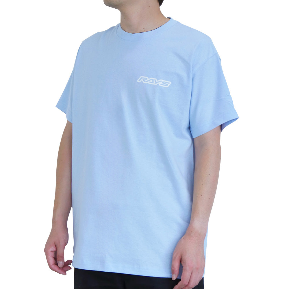 RAYS OFFICIAL T-SHIRT 25S KATAKANA RAYS WHEELS POWDER BLUE EXTRA LARGE 740925SRAYS44