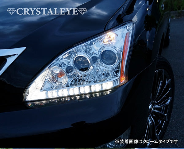 CRYSTAL EYE LEXUS STYLE HEADLIGHT V4 FLOWING SEQUENTIAL TURN SIGNAL TYPE [BLACK] FOR TOYOTA HARRIER 30  S263BK