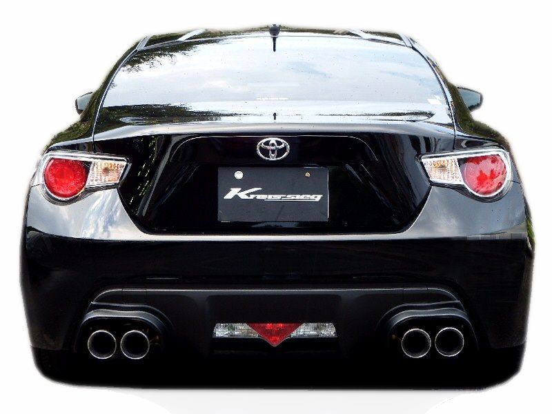 KREISSIEG CAT-BACK F1 SOUND VALVETRONIC EXHAUST SYSTEM 4-PIPE STAINLESS STEEL FLOATING CURL TAIL SANDBLASTED KSG LOGO MARK MANUAL SHIFT FOR TOYOTA 86 T86-02-STAINLESS-MANUAL