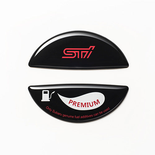STI FUEL CAP STICKER FOR HIGH OCTANE GASOLINE VEHICLES -BLACK STSG18100640