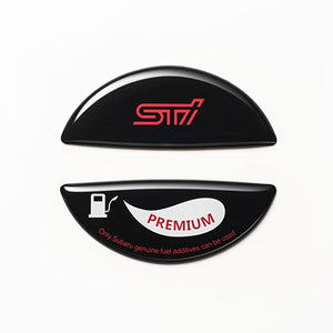 STI FUEL CAP STICKER FOR HIGH OCTANE GASOLINE VEHICLES -BLACK STSG18100640