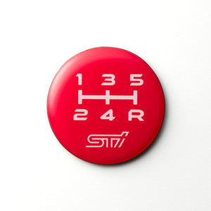STI SHIFT PATTERN EMBLEM RED 6MT LOWER RIGHT R STSG25100370