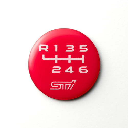STI SHIFT PATTERN EMBLEM RED 6MT LOWER RIGHT R STSG25100370
