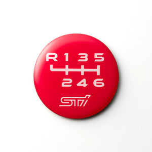 STI SHIFT PATTERN EMBLEM RED 6MT LOWER RIGHT R STSG25100370