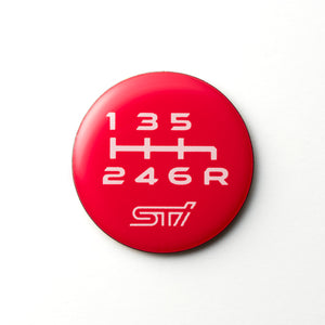 STI SHIFT PATTERN EMBLEM RED 6MT LOWER RIGHT R STSG25100370