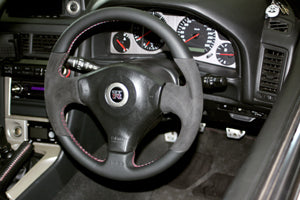 MINE'S LEATHER STEERING WHEEL TYPE II FOR NISSAN SKYLINE GT-R BNR34 MINES-00166
