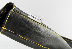 TOP SECRET HANDBRAKE BOOTS BLACK RED STITCH FOR NISSAN GT-R R35 TOP-SECRET-00134