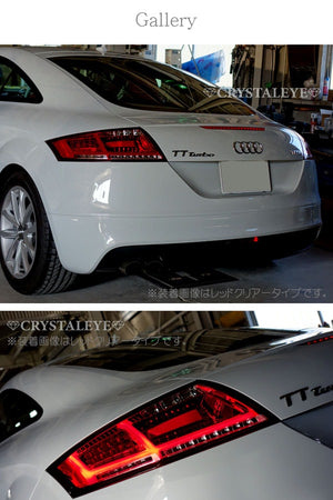 CRYSTAL EYE 8S STYLE FIBER LED TAIL LAMP, RED CLEAR TYPE FOR AUDI AUDI TT COUPE 8J TTS ROADSTER RS S177RC