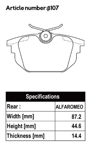 ACRE EUROSTREEET BRAKE PAD REAR FOR ALPHA ROMEO 145 2.0 TS QUADRIFOGLIO 930A5 930A534 β107-EUROSTREEET