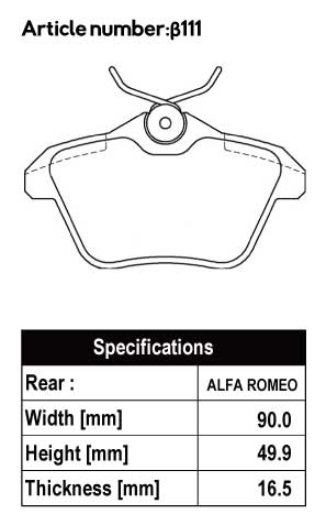 ACRE EUROSTREEET BRAKE PAD REAR FOR ALPHA ROMEO 156 SPORTS WAGON 2.0 TS SELESPEED 932B2 β111-EUROSTREEET