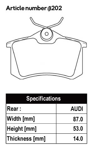 ACRE ZZC BRAKE PAD REAR FOR VOLKS WAGEN GOLF GOLF III 2.0 GT MOTOR SPORTS 1HAGG β202-ZZC