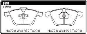 ACRE REAL RACING BRAKE PAD FRONT FOR VOLKS WAGEN PASSAT CC 3.6 V6 4MOTION 3CBWSC β231-REAL-RACING