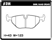 ACRE FORMULA700C BRAKE PAD REAR FOR BMW Z3 E36 3.0I ROADSTER COUPE CN30 β314-FORMULA700C