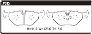 ACRE EUROSTREEET BRAKE PAD REAR FOR BMW 3 SERIES E46 316TI AT18 β315-EUROSTREET