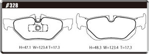 ACRE EUROSTREEET BRAKE PAD REAR FOR BMW 1 SERIES E87 130I M-SPORTS UF30 UD30 UD20 β328-EUROSTREEET