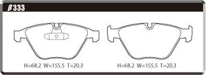 ACRE FORMULA800C BRAKE PAD FRONT FOR BMW X1 E84 SDRIVE 18I VL18 β333-FORMULA800C