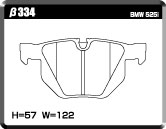 ACRE RACING PRO BRAKE PAD REAR FOR BMW 3 SERIES E90 330I 330XI VB30 VD30 β334-RACING-PRO