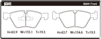 ACRE FORMULA800C BRAKE PAD FRONT FOR BMW 5 SERIES F11 WAGON 528I TOURING MU30 XL28 β341-FORMULA800C