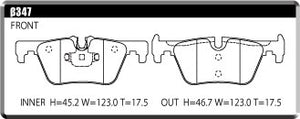 ACRE RACING PRO BRAKE PAD REAR FOR BMW 3 SERIES F30 328I 330E 3A20 8E20 β347-RACING-PRO