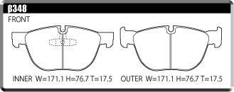 ACRE FORMULA800C BRAKE PAD FRONT FOR BMW X5 E70 3.0SI FE30 β348-FORMULA800C