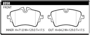 ACRE EUROSTREEET BRAKE PAD FRONT FOR BMW 2 SERIES F45 218I ACTIVATOR 2A15 β350-EUROSTREET