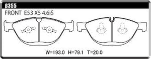 ACRE FORMULA800C BRAKE PAD FRONT FOR BMW X5 E53 4.6IS 4.8IS FB46 FA48 β355-FORMULA800C