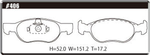 ACRE EUROSTREEET BRAKE PAD FRONT FOR FIAT PUNT 1.2 SPORTING ABARTH 176BV3 β406-EUROSTREEET