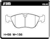 ACRE EUROSTREEET BRAKE PAD FRONT FOR VOLVO 850 SEDAN ESTATE 2.3 ALLMODEL. TURBO 8B52348B5234W β505-EUROSTREEET