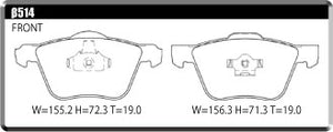 ACRE EUROSTREEET BRAKE PAD FRONT FOR VOLVO S80 2.5 3.0 T6 3.2 4.4V8 ALLMODEL. AB6324 AB5254 AB6304T AB8444 β514-EUROSTREEET