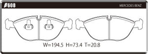 ACRE EUROSTREEET BRAKE PAD FRONT FOR MERCEDES BENZ C-CLASS 202 S202 WAGON C43T AMG 202093 β608-EUROSTREEET