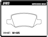 ACRE EUROSTREEET BRAKE PAD REAR FOR MERCEDES BENZ A-CLASS W168 1.6 A160 LONG 168133 β617-EUROSTREEET
