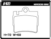 ACRE EUROSTREEET BRAKE PAD REAR FOR MERCEDES BENZ S CLASS W220 SERIES W220 3.2 S320 220065 β627-EUROSTREEET
