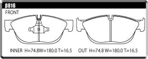 ACRE FORMULA800C BRAKE PAD FRONT FOR CITROEN DS4 1.6 TURBO MT B7C5F03S β816-FORMULA800C