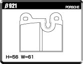 ACRE EUROSTREEET BRAKE PAD REAR FOR PORSCHE 911 930 3.0 CARRERA TURBO β921-EUROSTREEET