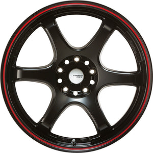 5ZIGEN CANNON BALL 18X7.5 +37 5-114.3 MAT BLACK+RED LINE CAB8753754BD