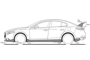 AUTOEXE REAR WING FRP UNPAINTED FOR MAZDA MAZDA3 BP SERIES SEDAN BPA3V4920BB