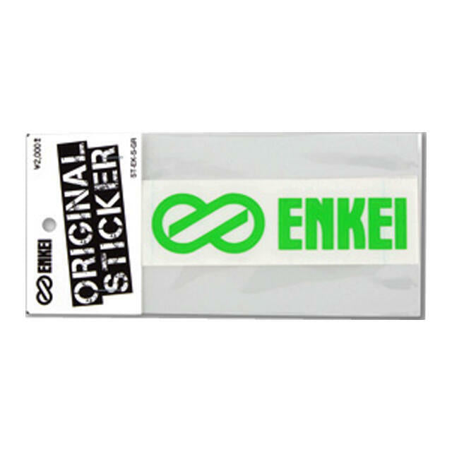 ENKEI LOGO STICKER FLUORESCENT GREEN ST-EK-S-GR