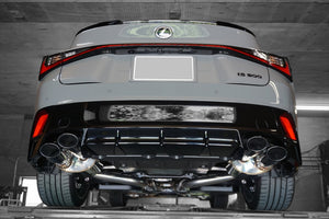 EXART IVSC MUFFLER WITH CARBON FIBER OVAL TAILPIPES (110MM X 70MM 4 PIECES) EXHAUST EXHAUST FOR LEXUS IS500 5BA-USE30 2UR-GSE EA01-LX111-CARBON-FIBER-OVAL-TAILPIPE-110MM-X-70MM-4-PIECES
