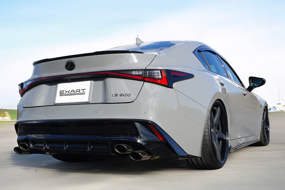 EXART IVSC MUFFLER WITH CARBON FIBER OVAL TAILPIPES (110MM X 70MM 4 PIECES) EXHAUST EXHAUST FOR LEXUS IS500 5BA-USE30 2UR-GSE EA01-LX111-CARBON-FIBER-OVAL-TAILPIPE-110MM-X-70MM-4-PIECES