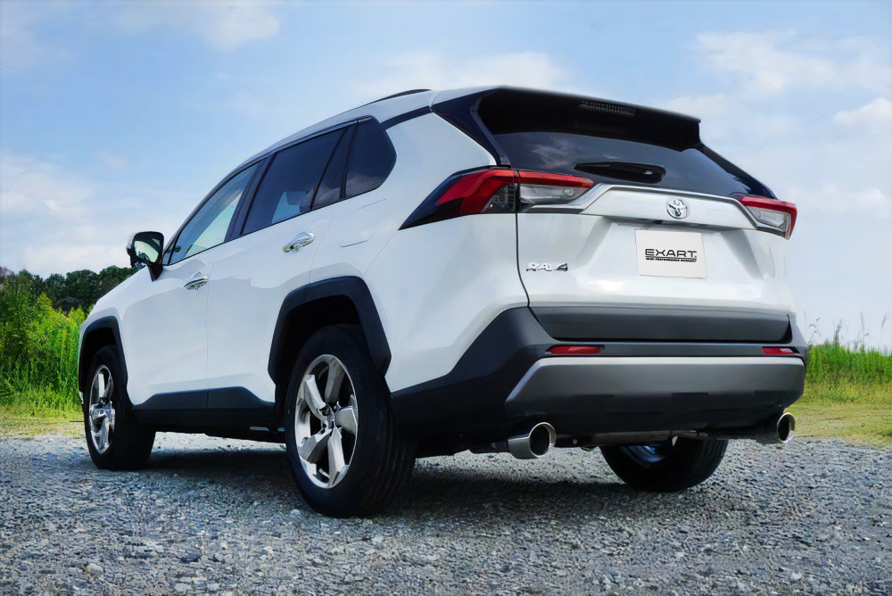 EXART ONE MUFFLER STAINLESS STEEL ROUND TAILPIPE (OUTER DIAMETER Φ114) EXHAUST EXHAUST FOR TOYOTA RAV4 6AA-AXAH54 HYBRID A25A-FXS A25A-3NM-4NM EA02-TY113-S
