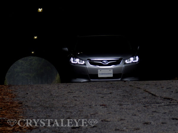 CRYSTAL EYE FIBER LED SEQUENTIAL TURN SIGNAL HEADLIGHT V2 CHROME FOR SUBARU LEGACY TOURING WAGON B4 BM BR L181-CR