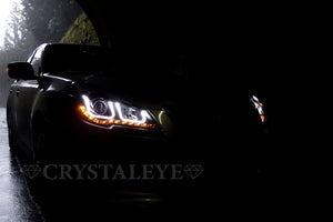 CRYSTAL EYE FIBER LED SEQUENTIAL TURN SIGNAL HEADLIGHT V2 CHROME FOR SUBARU LEGACY TOURING WAGON B4 BM BR L181-CR