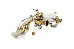 KREISSIEG F1 SOUND VALVETRONIC EXHAUST SYSTEM STAINLESS STEEL FLOATING CURL TAIL SANDBLASTED KSG LOGO MARK FOR LAMBORGHINI GALLARDO SPIDER LP570-4 LAG-14-STAINLESS