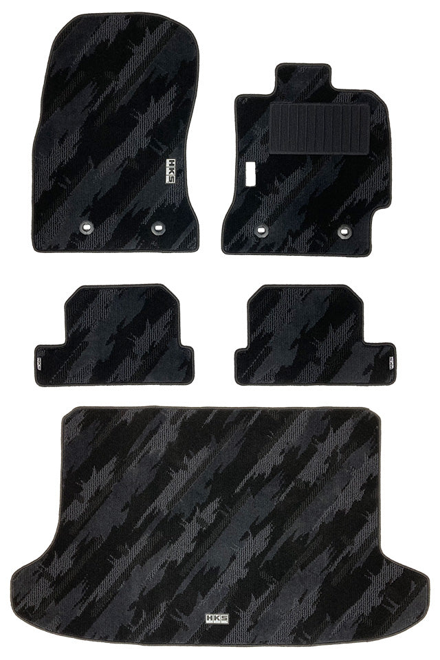 HKS FLOOR AND LUGGAGE MATS OCT RHD SET OF 5 FOR TOYOTA 86 ZN6 53001-AT040