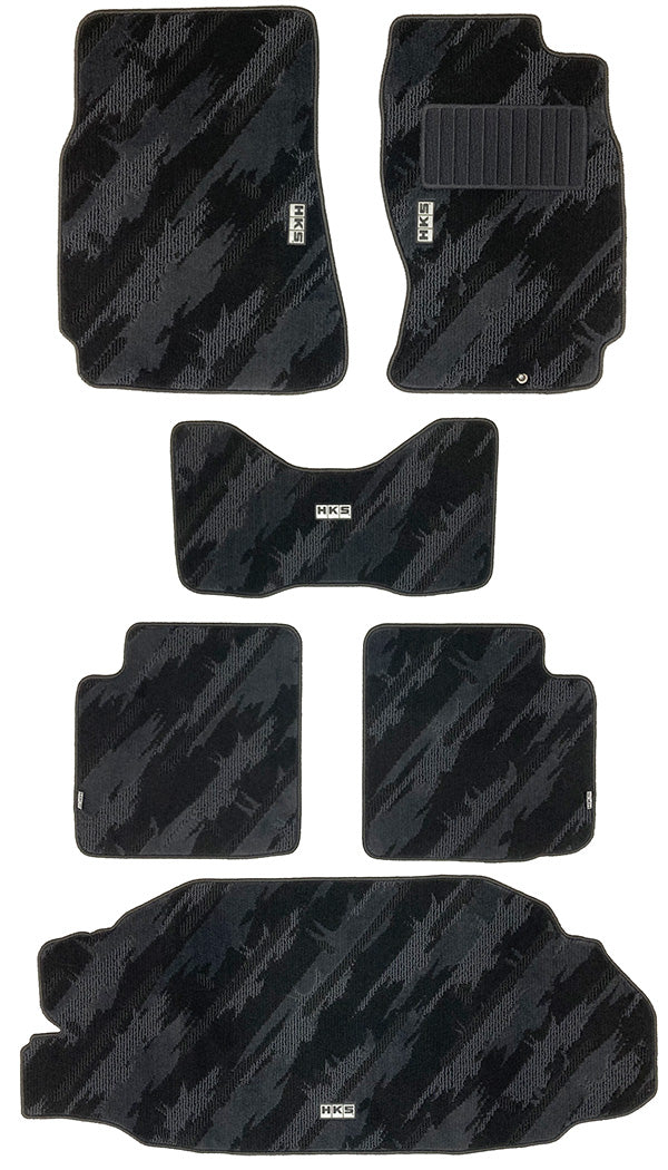 HKS FLOOR AND LUGGAGE MATS OCT RHD SET OF 6 FOR NISSAN SKYLINE GT-R BCNR33 53001-AN031
