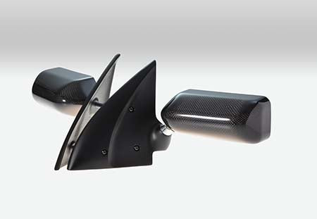 CRAFT SQUARE TOURING COMPETITION MIRROR TRIANGULAR CORNER MOUNT BLUE MIRROR FOR TOYOTA GR YARIS GXPA16 TCA-F-GXPA16-BLUE-LENS