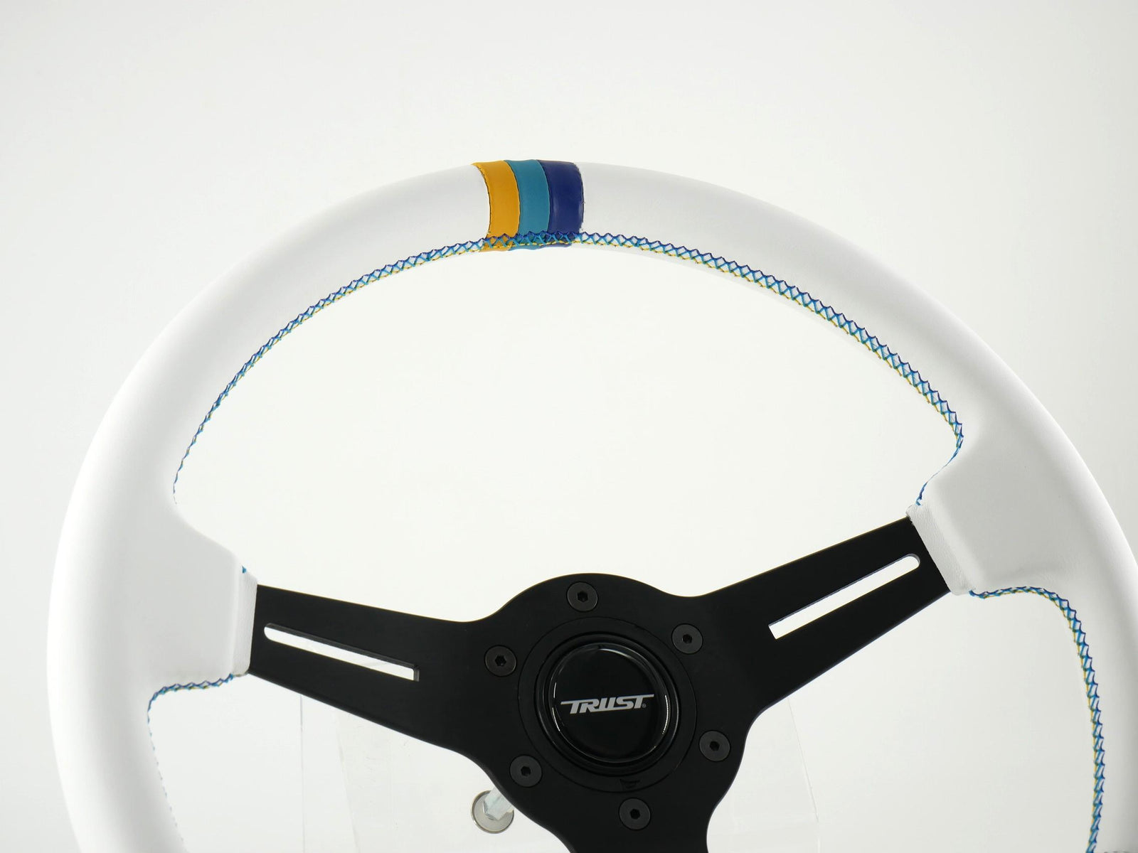 GREDDY SPORTS STEERING WHEEL, WHITE LEATHER STANDARD TYPE FOR  16600026